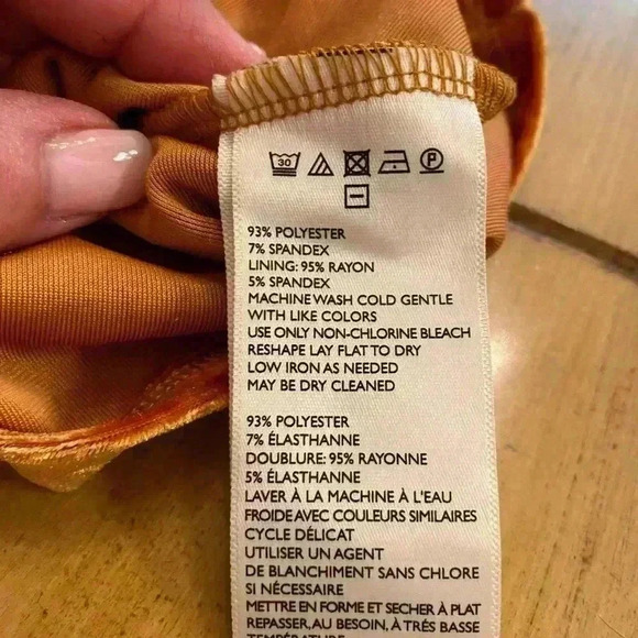 Urban Outfitters Women's Midi Burnt Orange Rust Velvet Like Cocktail Dress M - Picture 9 of 10